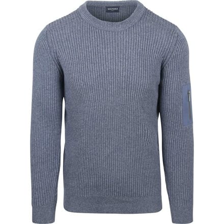 Suitable Mou Trui Melange Blauw - Maat XXL - Heren - Pullover - Sweater