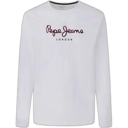 Pepe Jeans Heren Longsleeve regular fit Wit M Ronde Hals Volwassenen