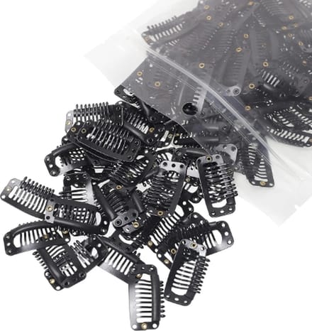 Ulanax® | Extension Clips - Clipjes voor Haar - Extensions - Zwart - 20 stuks |