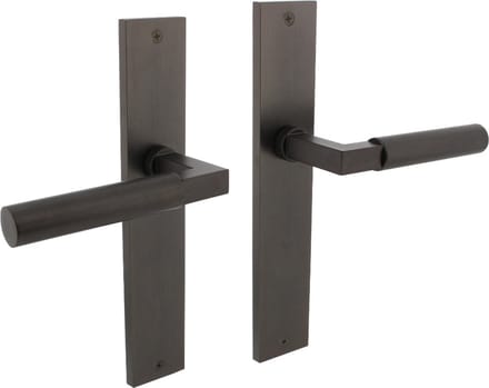 Intersteel Deurkruk Bau-Stil op schild 245x45 mm blind antracietgrijs