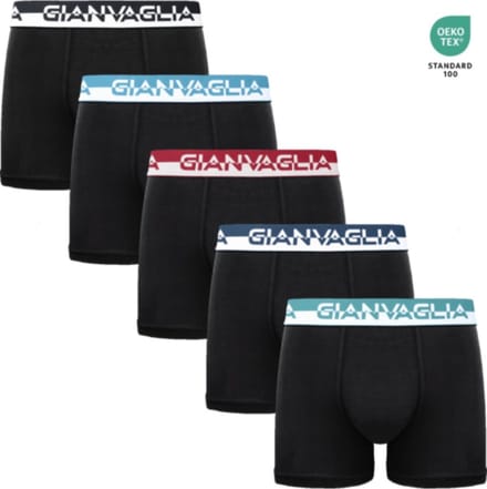 GIANVAGLIAÂ® Deluxe 5-Pack GVG-5012 Heren Katoenen Boxershort M