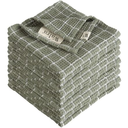 Walra Vaatdoek Dry with Cubes Legergroen - 9 stuks