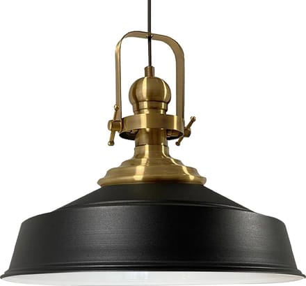 Bamyum Hanglamp Industrieel Metaal, Zwart Vintage Lamp