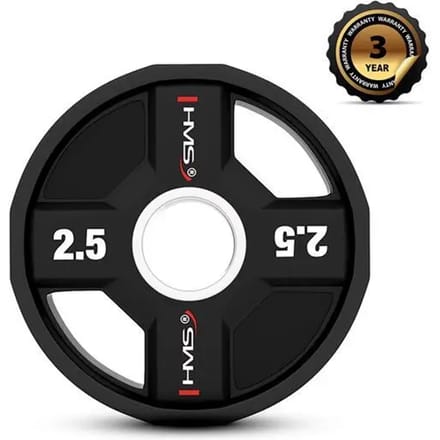 HMS TPC - Olympische Gewichtplaat - 20 KG - Poliurethaan - Zwart