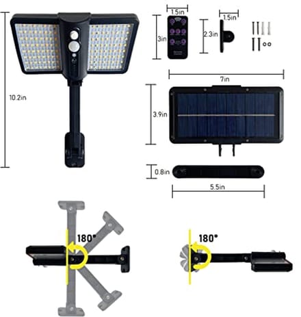 2-pack Draadloze Waterdichte Solar Lamp met Bewegingssensor voor Buiten