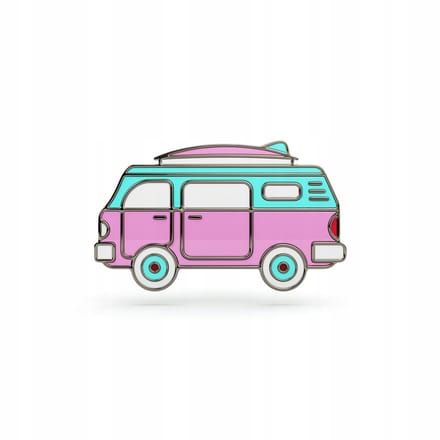 PINETS Roze Camper Pin - Reizen & Vakantie Collectie