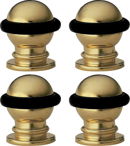 AMIG Deurstopper/deurbuffer - 4x - D22mm - inclusief schroeven - goud