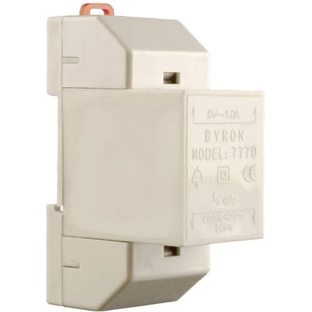 Byron 00.640.99 DIN-rail transformator voor Accessoires voor deurintercom Kabelgebonden Wit