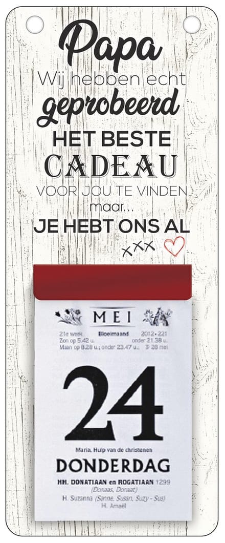 Scheurkalender 2027: Papa wij hebben echt geprobeerd het beste cadeau… | Kalender