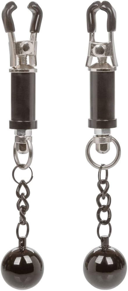 CalExotics - Weighted Twist Nipple Clamps - Bondage / SM Nipple clamps Zilver