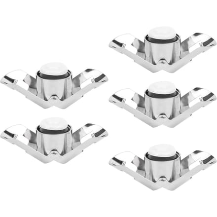 5 stuks zilver roestvrij staal wijnstopper draagbare champagne stopper voor restaurant en hotel white