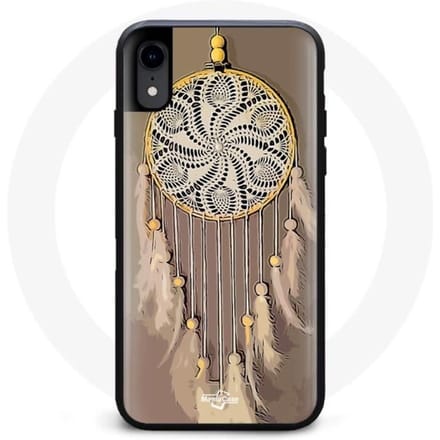 Coque Iphone X Attrape rêve en forme de couleur café