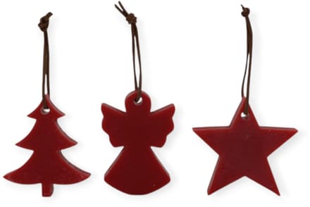 Home Society - Geurende Wax - Kersthangers - Scented Ornaments - Rood