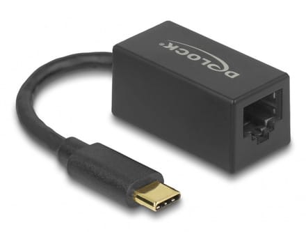 Delock USB Type-C™ Adapter to Gigabit LAN compact black