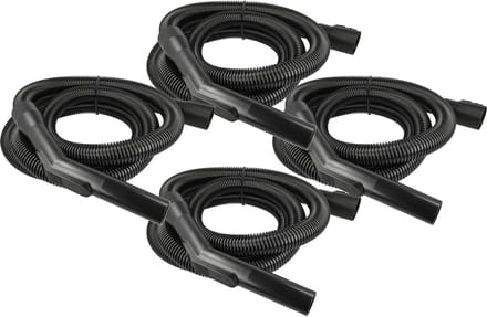 Reserve slang - Zuigslang - Stofzuigen - Met handgreep - 4 stuks 3 meter - Zwart