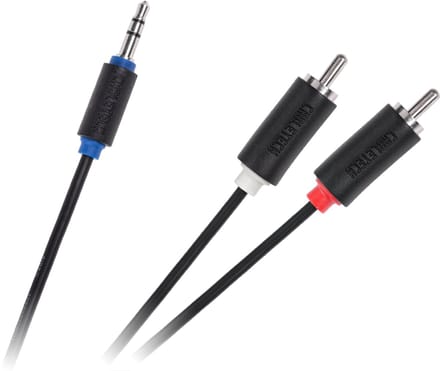 Cabletech - Jack 3.5 mm naar 2RCA Kabel - 5m - Hoogwaardige Geluidskwaliteit