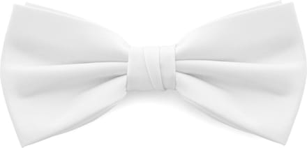 XL Witte Basic Vlinderdas