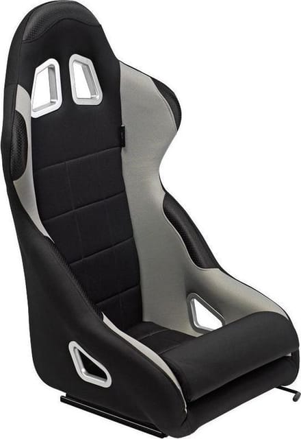 AutoStyle Sportstoel 'K5' - Zwart/Grijs - Vaste rugleuning - incl. sledes