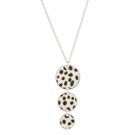 Jomide Ketting Tijgerprint Muntjes - 3 delig - Zwart/Wit