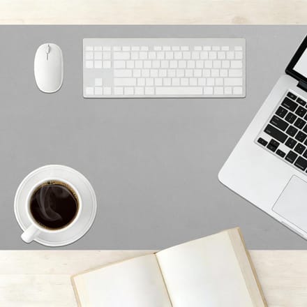 Bureauonderlegger - Bureaumat Desk Pad - Bureau Beschermen - Waterdicht TPU Leer - 75 x 120 cm - Grijs
