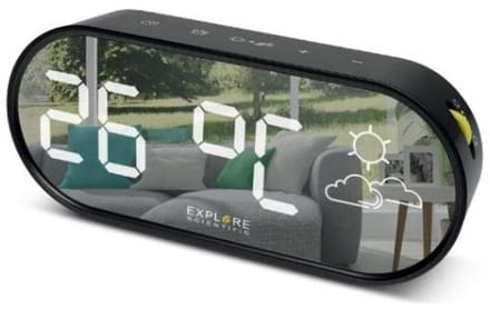 Explore Scientific OXS012 wand- & tafelklok Digitale klok Ovaal Zwart