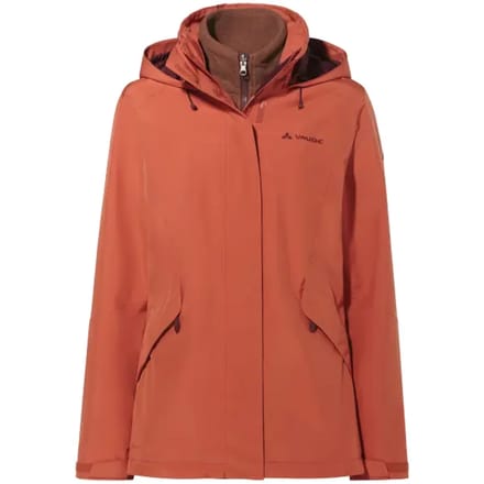 Vrouwen 3-in-1 waterdichte jas met rits en capuchon VAUDE Rosemoor II