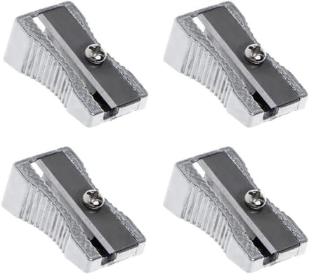 Mini Wedge Potloodslijpers - 4 Stuks Handheld Slijpers voor School en Kantoor, Compact en Efficiënt