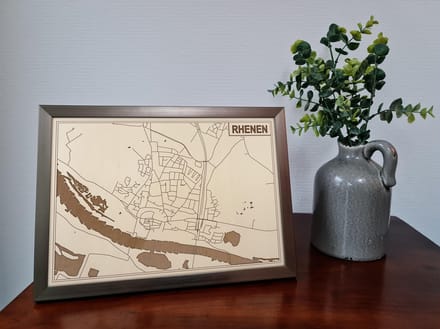 Decoratief Beeld - Houten Van Rhenen - Hout - Bekroned - Bruin - 21 X 30 Cm