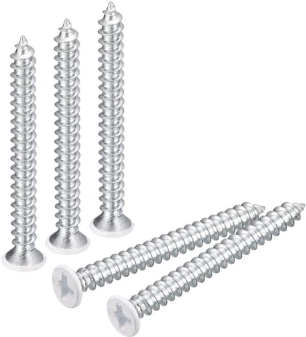 Allecto - Zelftappende Schroeven - Houtbewerking - 100 Stuks - Witte Schroeven - Platte Kruiskop - Perfect voor Verbindingen