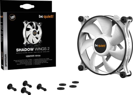 Be Quiet! - Shadow Wings 2 - Case Fan - 120mm - Wit