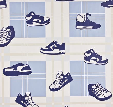 Dutch Wallcoverings Papierbehang shoes - blauw/beige
