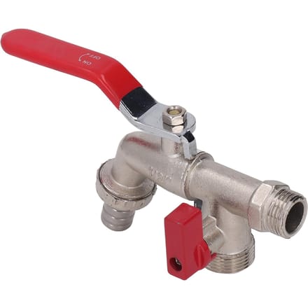 Dubbele Klep Kraan 1 In 2 Uit Wasmachineslang Kogelkraan Zinklegering Tuin Accessoires