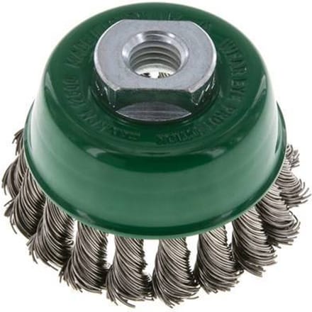 Komborstel 65mm (M 14X2) RVS 0,5mm (18xGevlochten)