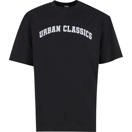 Urban Classics - UC College Logo Tall Heren Tshirt - L - Zwart