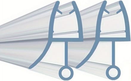 Douchedeur Afdichting - Glasafdichting Strip - Lekkage Stoppen - Universele Pasvorm - 2 Stuks 50cm - Transparant