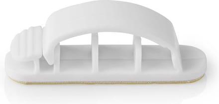 Nedis Kabelmanagement - Kabelclip - Vergrendeld - 3 Stuks - Aantal sleuven: 3 Sleuven - Maximale kabeldikte: 7.5 mm - Polypropylene - Wit