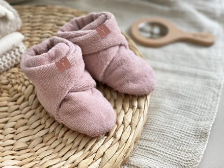 BAMBAM Babysloffenvan organisch materiaal - Roze - Baby cadeau