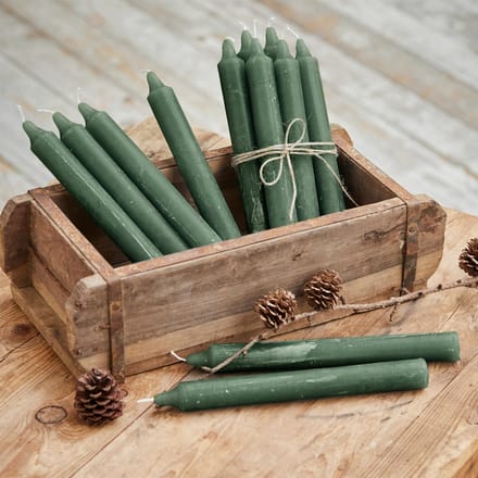 LOBERON Kaars set van 12 Bauceau groen