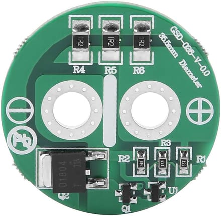 Condensator Beschermbord - Lithium Batterij - Elektronica Projecten - Intelligent Balanssysteem - 35 mm Diameter - Groen