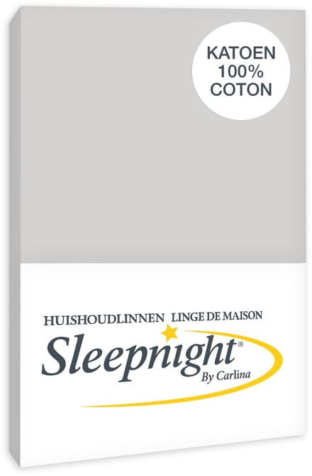 Sleepnight Lakenset Katoen Grijs - 180 x 290 cm + 1 kussensloop - [Grijs]