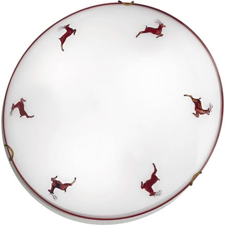 austrolux Plafondlamp Nonna hert, wit-rood, Ø 40 cm