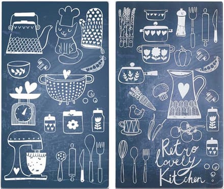 ZELLER Afdekplaat fornuis, LOVELY KITCHEN - 2 stuks