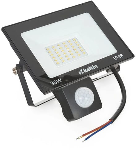 Keltin LED schijnwerper - 30W - Bewegingssensor - Koud wit 6500K - IP66 - Aluminium