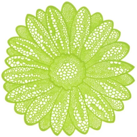 Unique Living placemat flower 38cm Ø lime