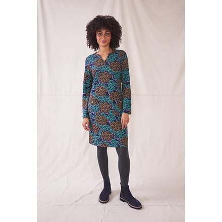 White Stuff Bea Dre Teal Printed Taglia: 10 | Abiti Midi Outlet | Donna | Ciano