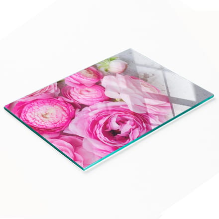 Multifunctionele decoratieve snijplank voor de keuken met geharde wilde rozen, 80x52 cm