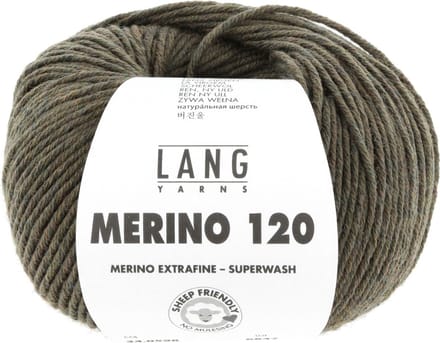 Lang Yarns Merino 120 - 598 legergroen - Merinowol Garen