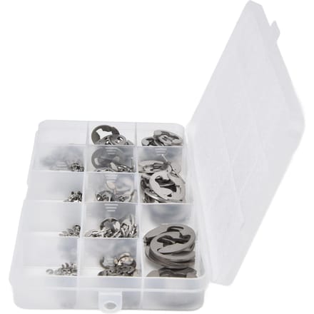 400 stuks E-clip borgring 604 roestvrij staal assortimentsset kit voor lager
