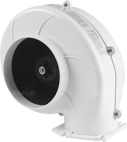 Heavy duty, flens montage Bilge ventilator/luchtververser, 24V, 550 m3/uur (Ø 150 mm)