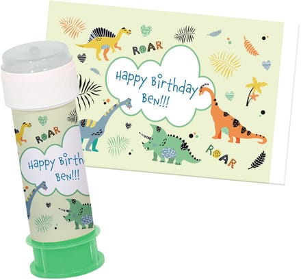 Bellenblaas Sticker Dino Roars - 6 stuks